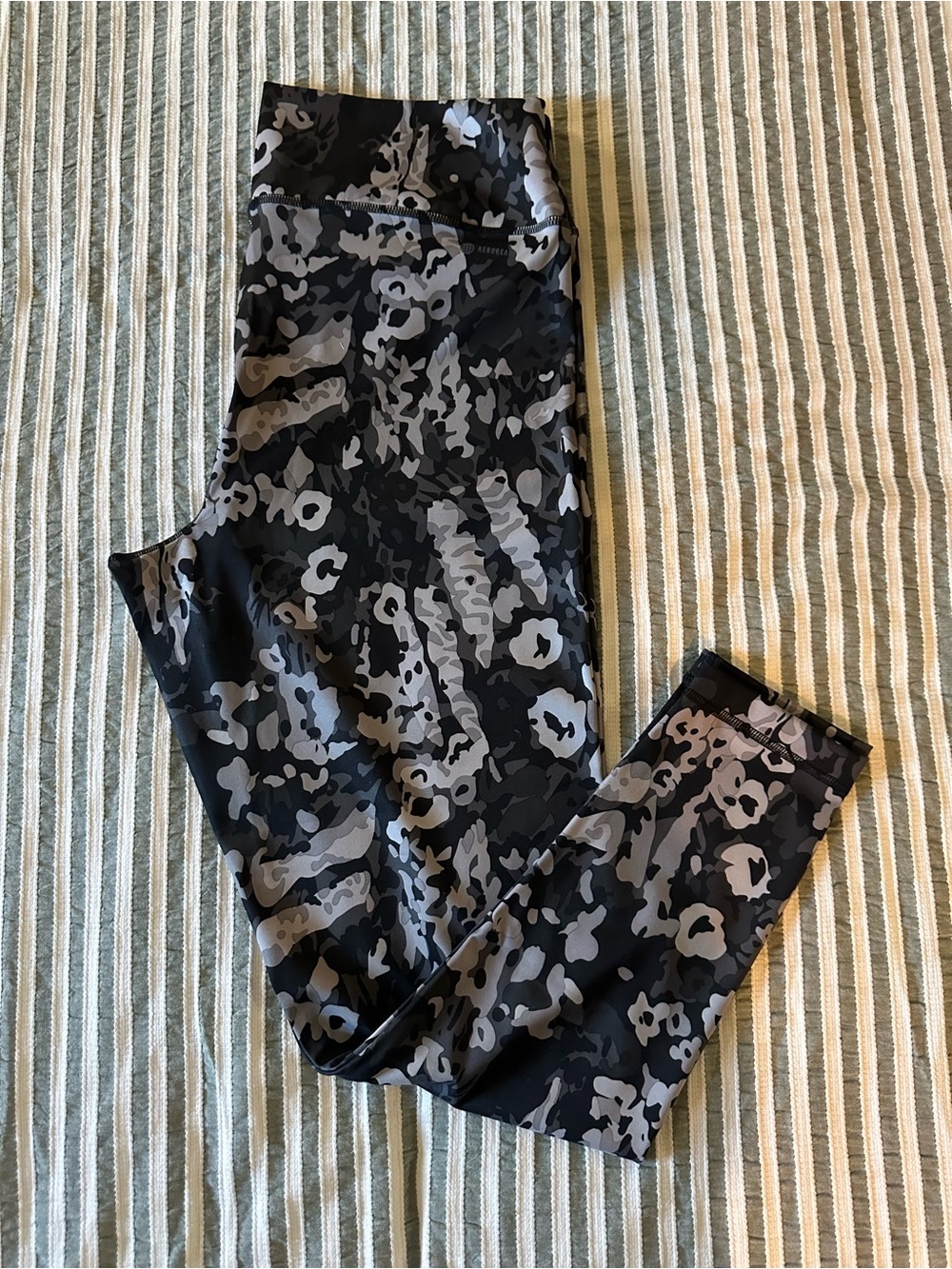 adidas Women's Black & Gray Camo Floral Leggings